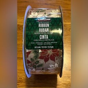 Kirkland Signature 50 yd Roll Holiday/Christmas Ribbon. New in Original package
